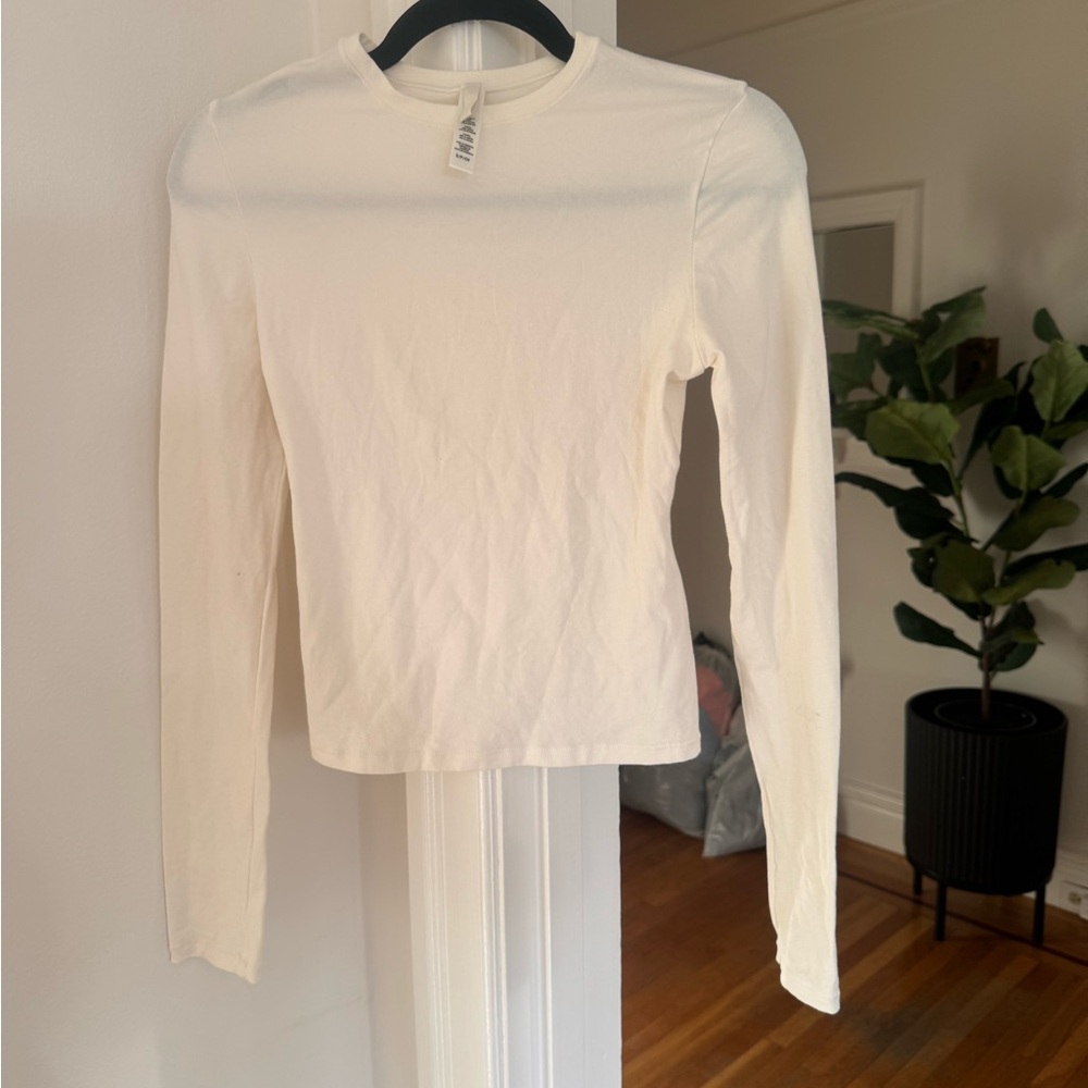Skims cotton jersey long sleeve (S)